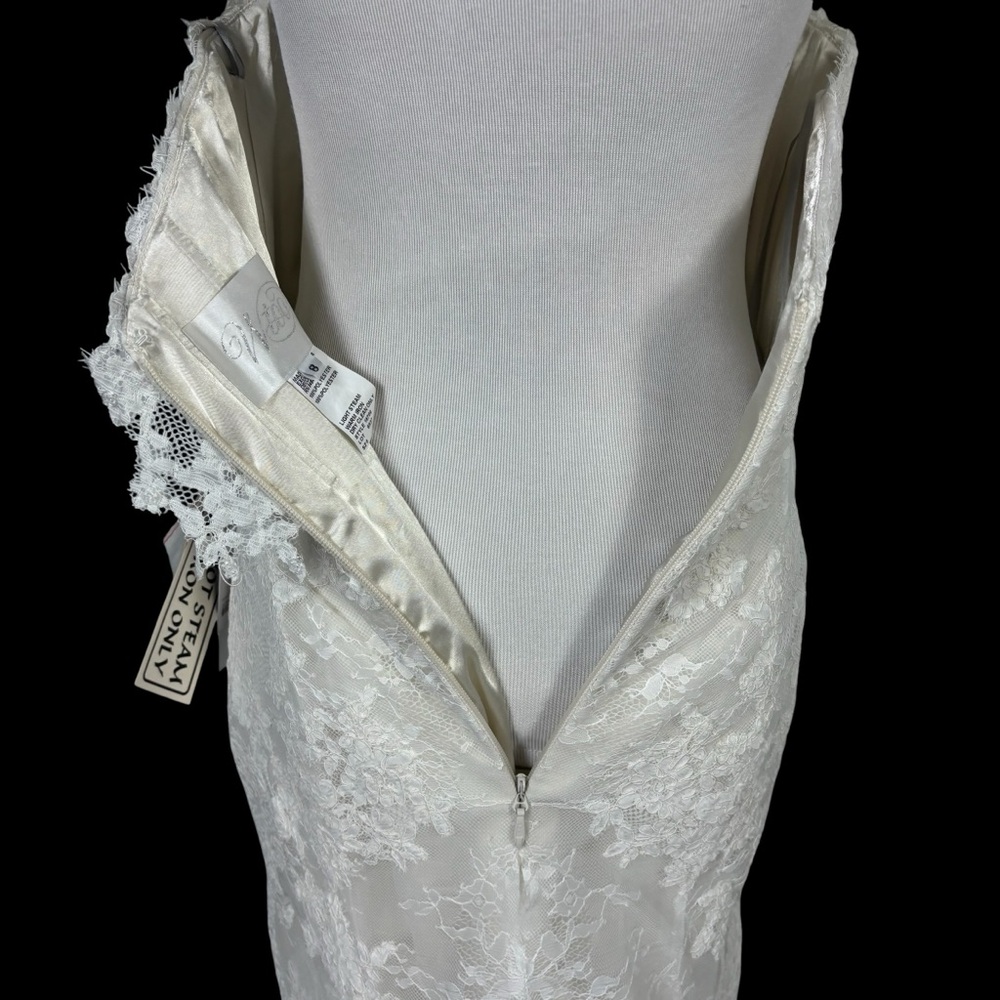 WTOO 19706 Curvalicious Ivory Oyster Lace Sweetheart Wedding Dress Size 8 NWT - Picture 7 of 14